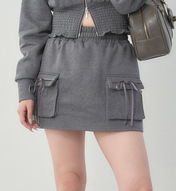  「【セットアップ可能】カットミニスカート」|スカート|