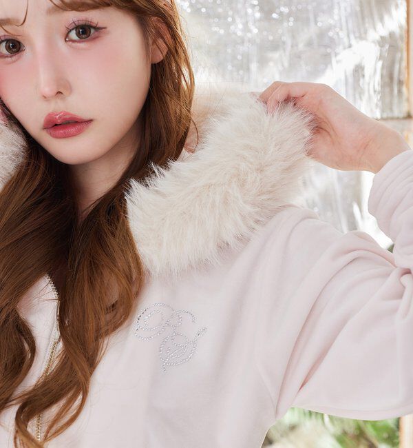  「【セットアップ可能】フェイクファーパーカー」|プルオーバー|