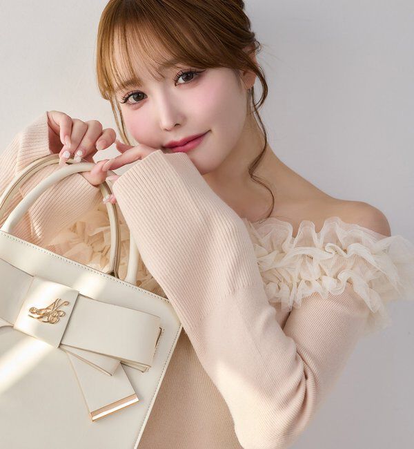  「【WEB限定】リボンモチーフトートバッグ／ショルダーにもなる」|ショルダー・メッセンジャー|