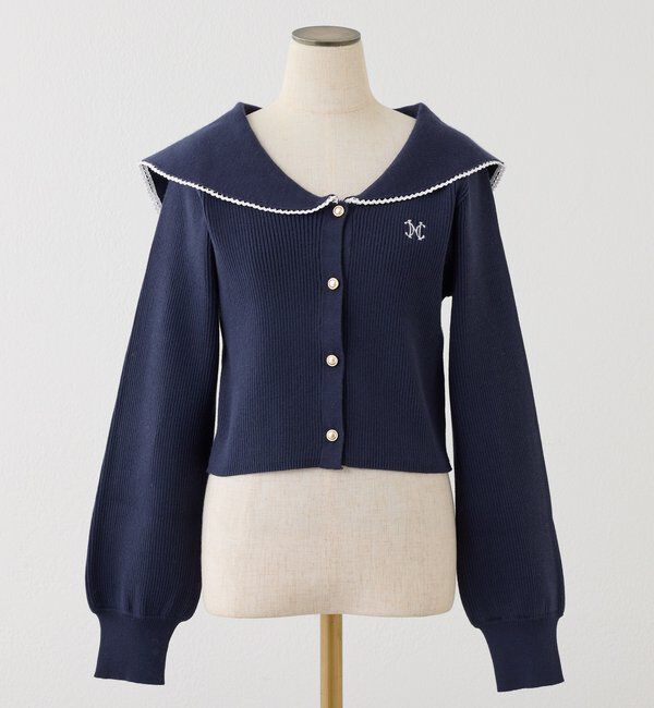  「ロゴ刺繍セーラーニット」|ニット・セーター|
