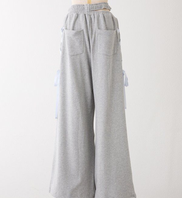  「【セットアップ可能】サイドカットレースアップスウェットパンツ」|その他|