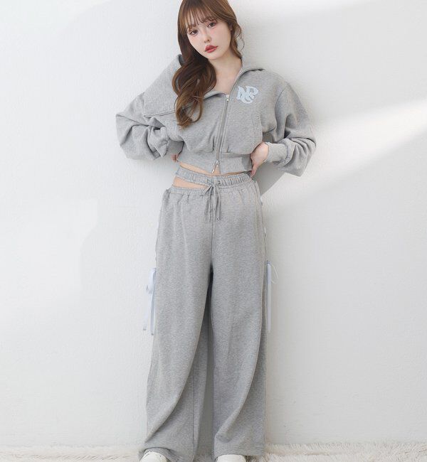  「【セットアップ可能】サイドカットレースアップスウェットパンツ」|その他|