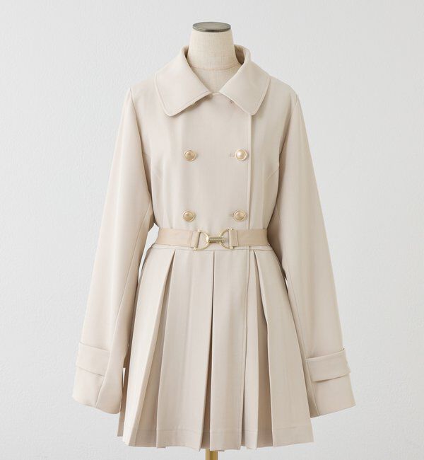  「【SMサイズ展開あり】ウエストベルトプリーツミニトレンチ」|その他|