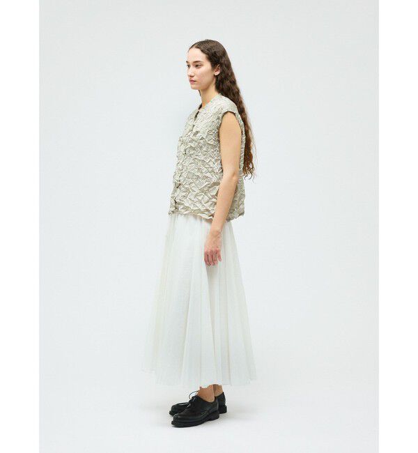 mizuiro ind「mizuiro ind ワッシャーノースリーブシャツ」|シャツ・ブラウス|