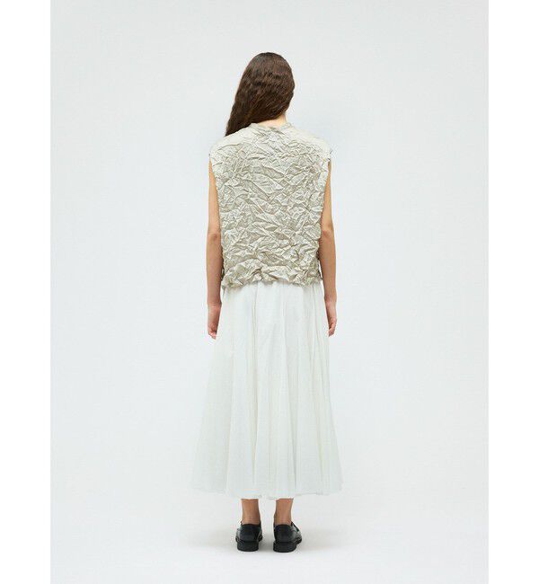 mizuiro ind「mizuiro ind ワッシャーノースリーブシャツ」|シャツ・ブラウス|