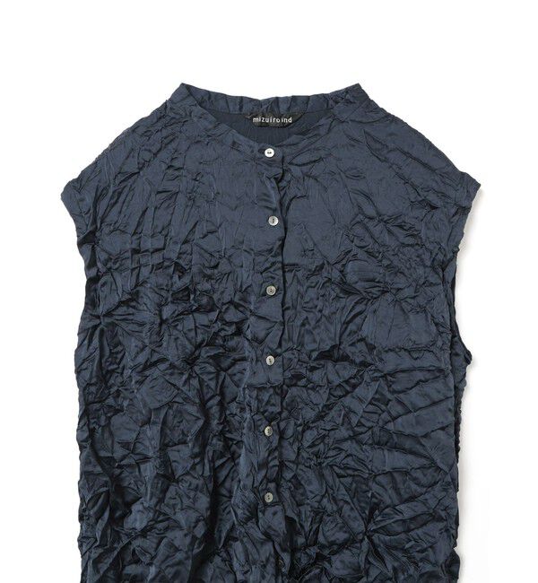 mizuiro ind「mizuiro ind ワッシャーノースリーブシャツ」|シャツ・ブラウス|