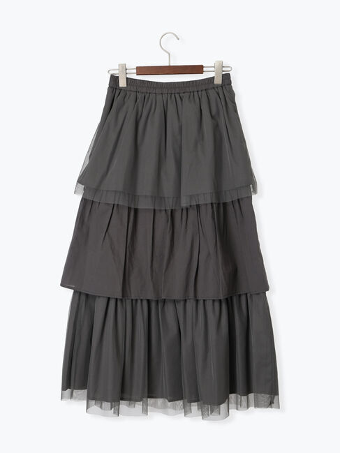 Te chichi TERRASSE「チュールティアードスカート《2025summer catalog item》」|スカート|