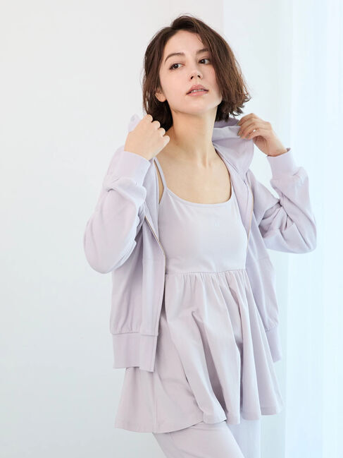 Te chichi「ワンポイント刺繍ミニ裏毛シップパーカー」|Tシャツ・カットソー|ラベンダー