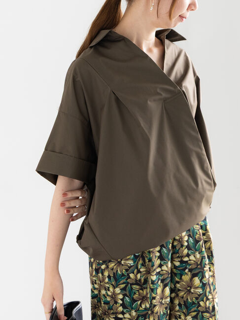 Te chichi「コクーンスキッパーシャツ」|シャツ・ブラウス|カーキ