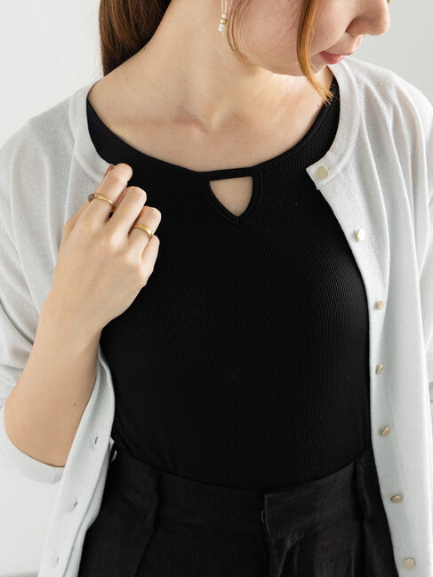 Te chichi「前後2WAYテレコタンクトップ」|タンクトップ|ブラック