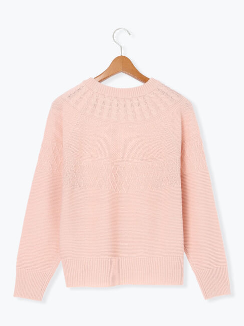 Lugnoncure「求心柄編みクルーネックニット」|ニット・セーター|