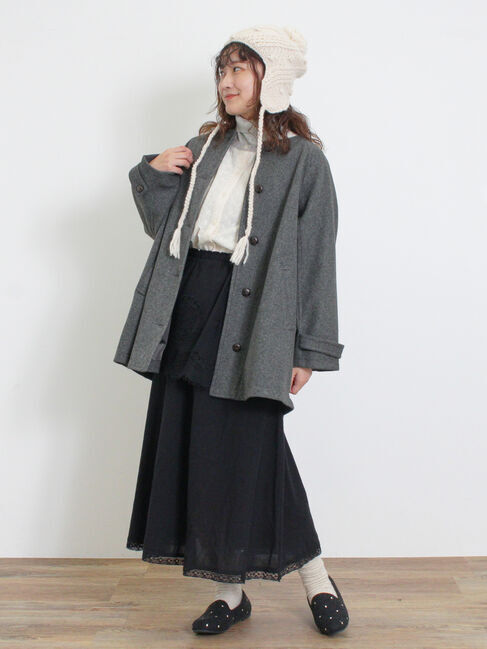 Samansa Mos2「ウーリーライクミドル丈クルーネックコート」|その他|