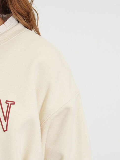 Samansa Mos2「裏ボアロゴプリントスウェット」|Tシャツ・カットソー|