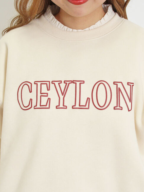 Samansa Mos2「裏ボアロゴプリントスウェット」|Tシャツ・カットソー|