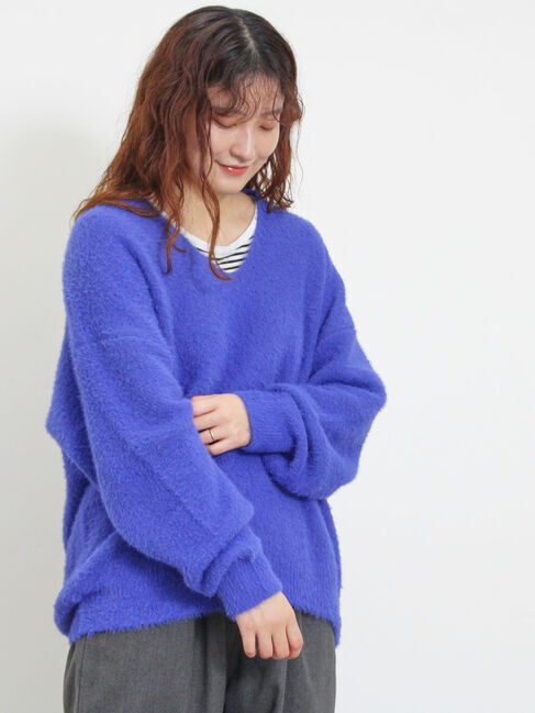 Samansa Mos2「◎シャギーキーネックニット」|ニット・セーター|