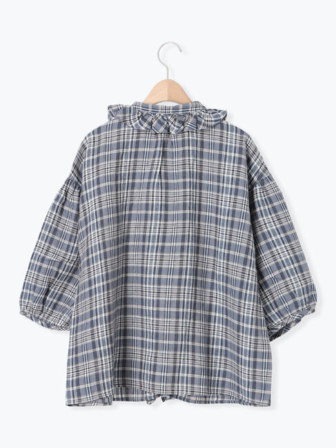 Samansa Mos2「【Cross&times;Linen】フリルブラウス」|シャツ・ブラウス|