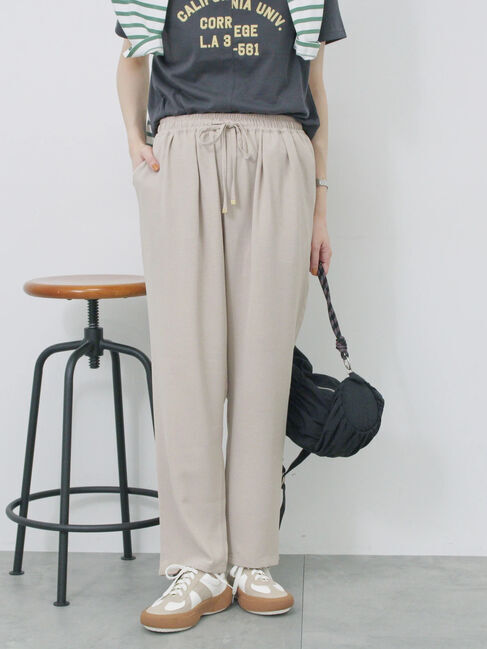 Samansa Mos2 blue「【接触冷感】マルチスタイルイージーパンツ」|その他|ライトベージュ