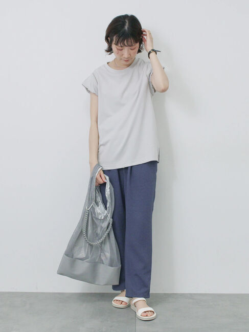 Samansa Mos2 blue「【接触冷感】マルチスタイルイージーパンツ」|その他|