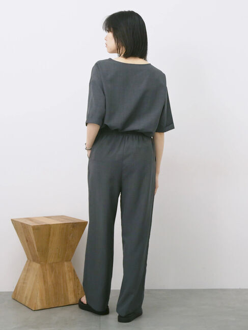 Samansa Mos2 blue「リネンタッチイージーパンツ」|その他|