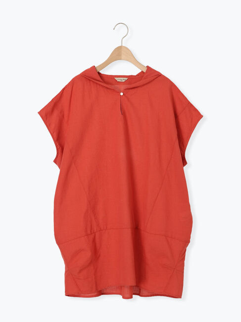 Samansa Mos2「【クールコットン】柄アソートフレンチスリーブチュニック」|シャツ・ブラウス|