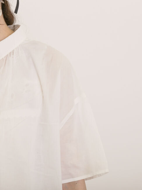 Samansa Mos2「インド裾レースシャツ」|シャツ・ブラウス|