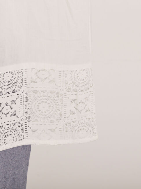 Samansa Mos2「インド裾レースシャツ」|シャツ・ブラウス|