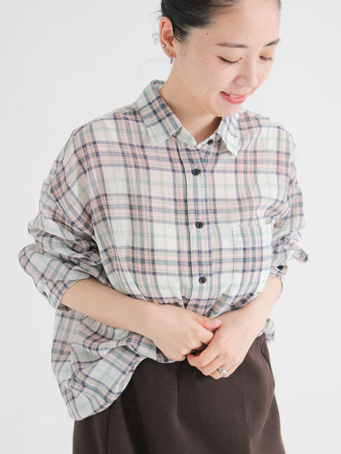 sm2rhythm「シアーチェックシャツ」|シャツ・ブラウス|