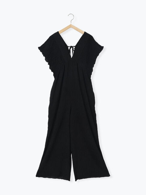 Samansa Mos2 blue「楊柳ワイドロンパース」|その他|