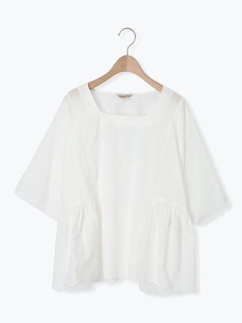 Samansa Mos2「◎裾スカラップブラウス」|シャツ・ブラウス|