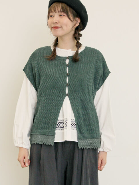 Samansa Mos2「2WAY裾レースかのこベスト」|ダウンベスト・ベスト|