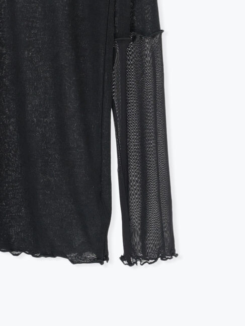 Samansa Mos2「袖シアー切替メローカットソー」|Tシャツ・カットソー|