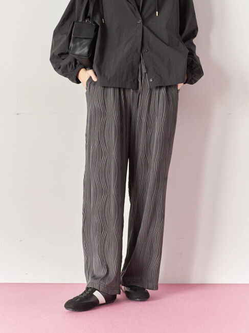 Samansa Mos2 blue「ウェーブカットパンツ」|その他|