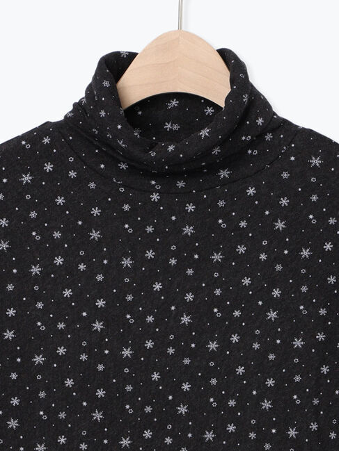 Samansa Mos2「【吸湿発熱】ベア天雪柄タートルネックインナー」|Tシャツ・カットソー|