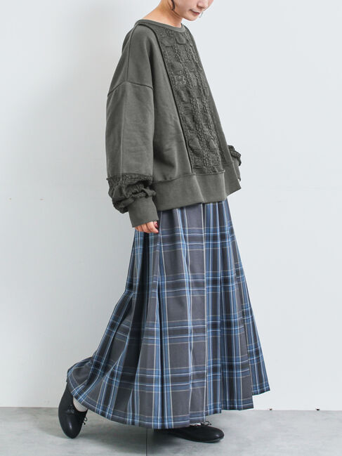 SM2「レース切替裏毛プルオーバー」|Tシャツ・カットソー|