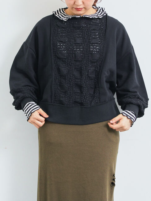 SM2「レース切替裏毛プルオーバー」|Tシャツ・カットソー|