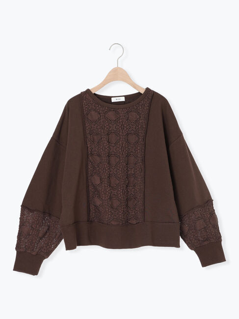 SM2「レース切替裏毛プルオーバー」|Tシャツ・カットソー|