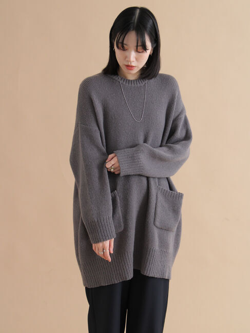 sm2rhythm「モヘヤライクニットチュニックワンピース」|ワンピース|