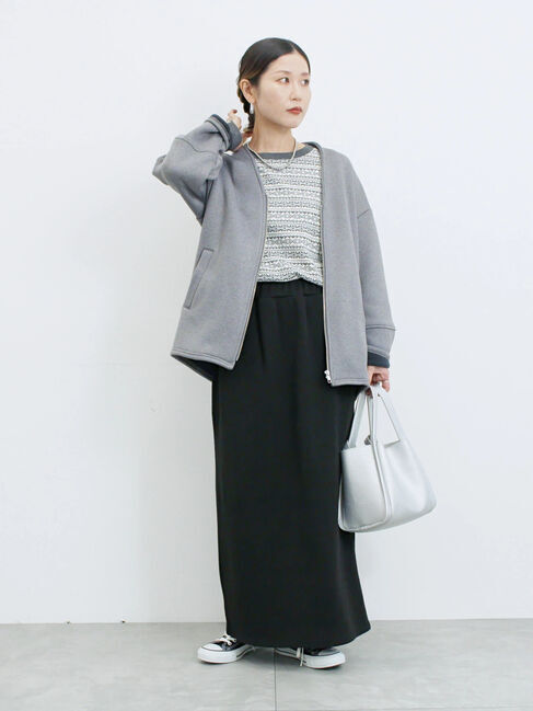 Samansa Mos2 blue「【マシンウォッシャブル】マルチスタイルボンディングブルゾン」|ブルゾン・スタジャン|