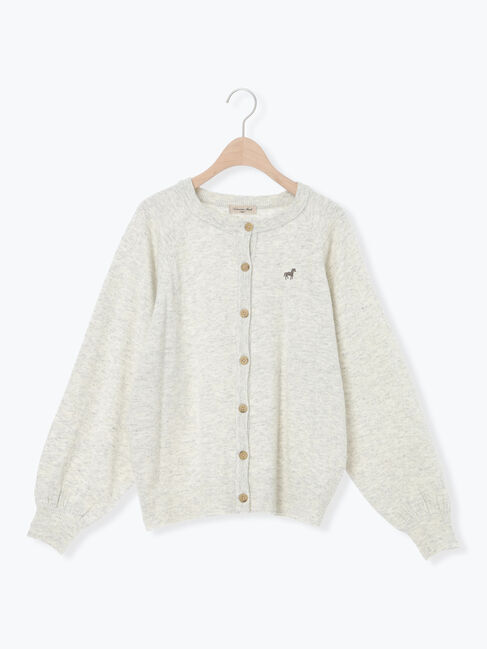 Samansa Mos2「刺繍入りパフスリーブカーディガン」|カーディガン|