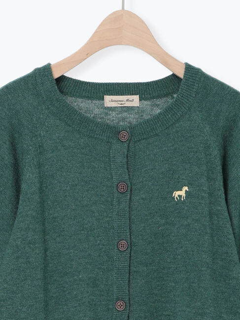 Samansa Mos2「刺繍入りパフスリーブカーディガン」|カーディガン|