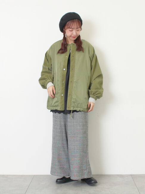 Samansa Mos2「【M/Lサイズ】チェック柄ワイドパンツ」|その他|