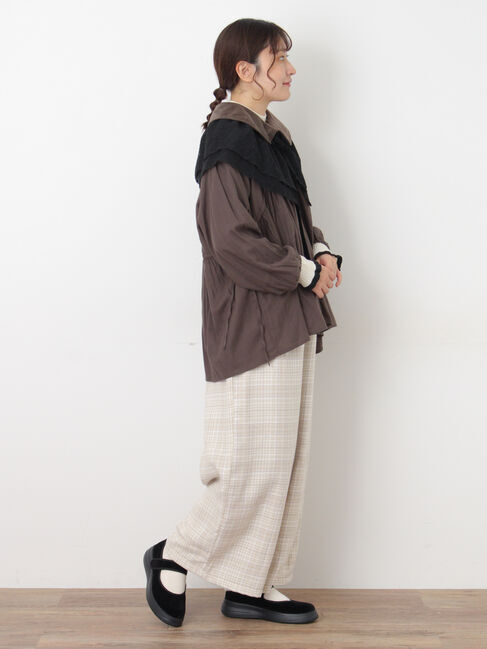 Samansa Mos2「【M/Lサイズ】チェック柄ワイドパンツ」|その他|