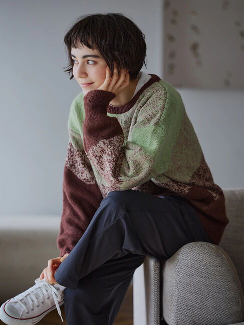 SM2「グラデーションニットプルオーバー」|ニット・セーター|ブラウン