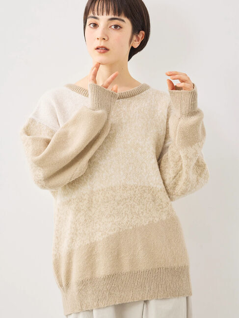 SM2「グラデーションニットプルオーバー」|ニット・セーター|ベージュ