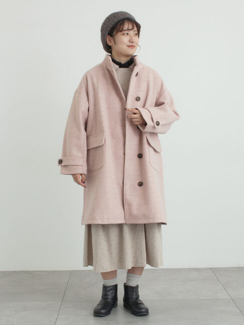 Samansa Mos2「ウールライクスタンドネックコート」|その他|