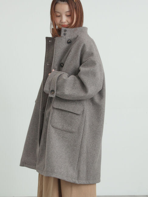 Samansa Mos2「ウールライクスタンドネックコート」|その他|