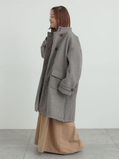 Samansa Mos2「ウールライクスタンドネックコート」|その他|