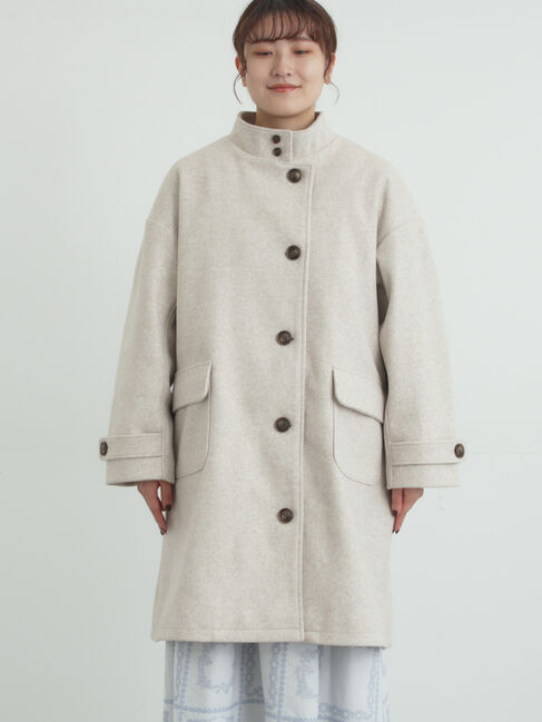 Samansa Mos2「ウールライクスタンドネックコート」|その他|
