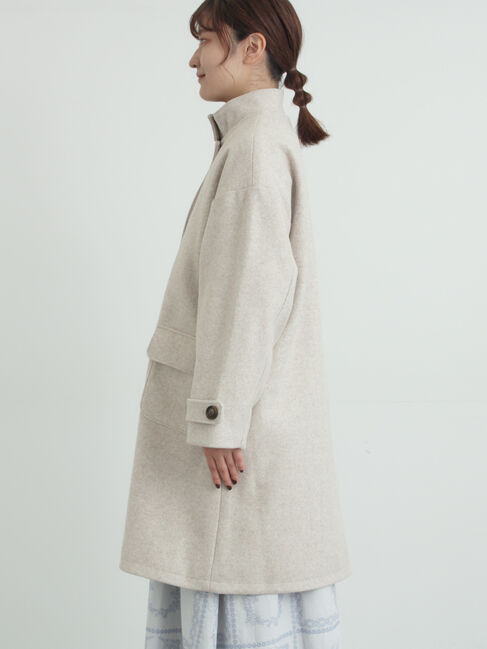 Samansa Mos2「ウールライクスタンドネックコート」|その他|