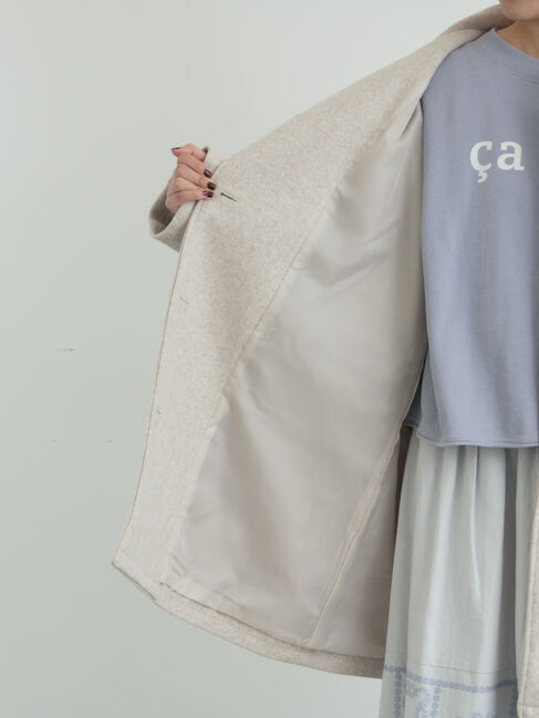 Samansa Mos2「ウールライクスタンドネックコート」|その他|